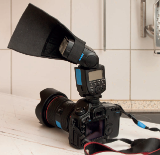 The camera, TTL flash, and ”black foamie thing” (BFT).