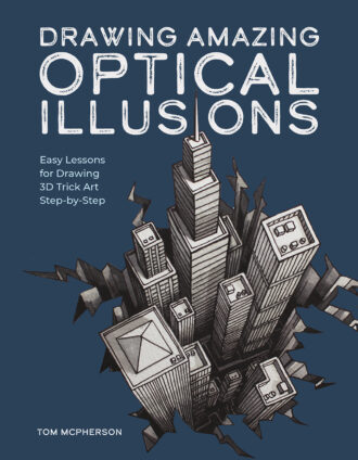 Book Cover for Drawing Optical Illusions book.